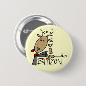 Blitzen Ren-T - Shirts und Geschenke Button (Vorne & Hinten)