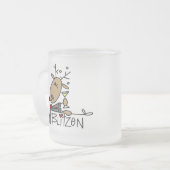 Blitzen Ren-T - Shirts und Geschenke Mattglastasse (Vorderseite Links)