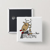 Blitzen Ren-Weihnachtst-shirts und -geschenke Button (Vorne & Hinten)