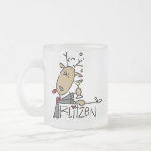 Blitzen Ren-Weihnachtst-shirts und -geschenke Mattglastasse (Links)