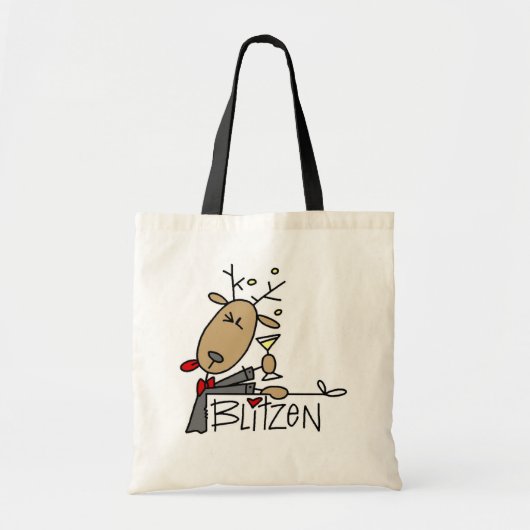 Blitzen Ren-Weihnachtst-shirts und -geschenke Tragetasche (Vorne)