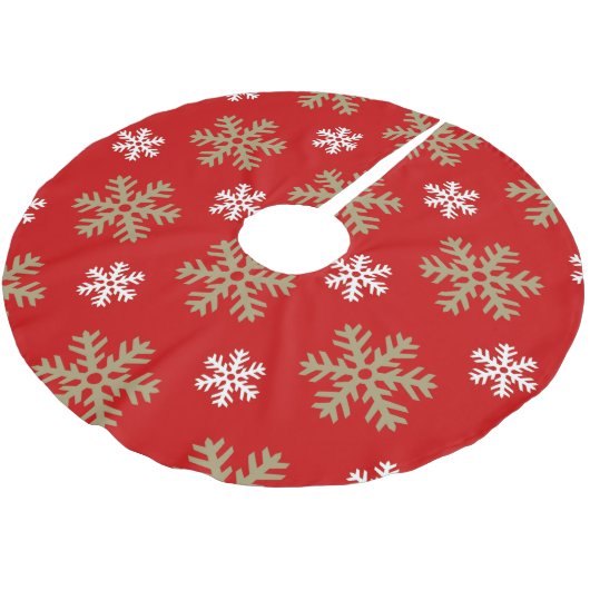 Blitzen Tree Skirt Polyester Weihnachtsbaumdecke (Schrägansicht)