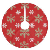 Blitzen Tree Skirt Polyester Weihnachtsbaumdecke (Vorderseite)