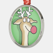 BLITZEN von Sandra Boynton Silbernes Ornament (Links)
