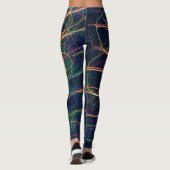 Blitzende Abstrakte Kunst farbenfrohe Leggings (Rückseite)
