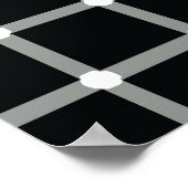 Blitzende schwarze Punkte - optische Illusion Poster (Ecke)