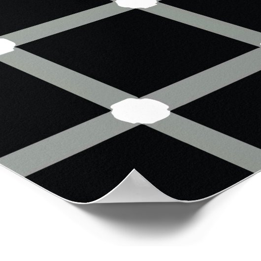 Blitzende schwarze Punkte - optische Illusion Poster (Ecke)