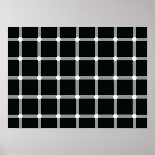 Blitzende schwarze Punkte - optische Illusion Poster (Vorne)