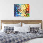 Blitzende Textur Abstrakt Moderne Kunst Canvas dru Leinwanddruck (Insitu (Schlafzimmer))