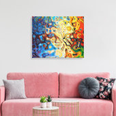 Blitzende Textur Abstrakt Moderne Kunst Canvas dru Leinwanddruck (Insitu (Wohnzimmer))