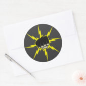 Blitzfaust Runder Aufkleber (Umschlag)