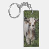 Blitziger nigerianischer Zwerg Milchziege Kid Schlüsselanhänger (Vorderseite links)