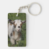 Blitziger nigerianischer Zwerg Milchziege Kid Schlüsselanhänger (Rückseite)