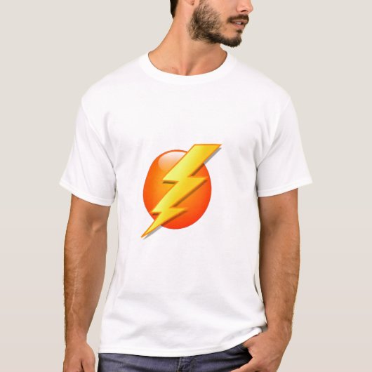 Blitzikonen-Orangenball T-Shirt (Vorderseite)