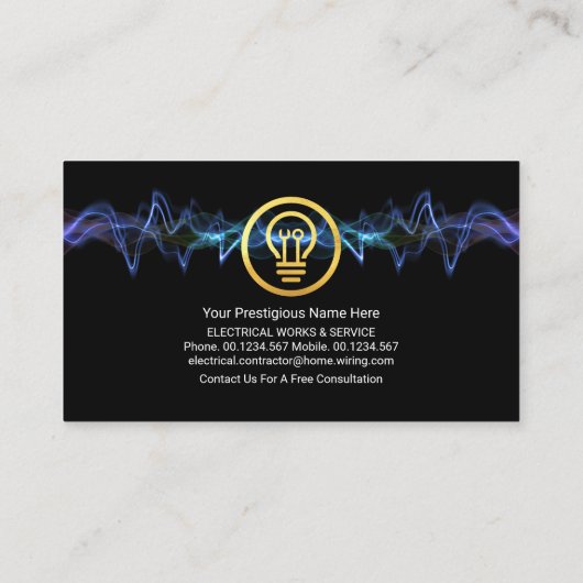 Blitzkraftantrieb Visitenkarte (Rückseite)