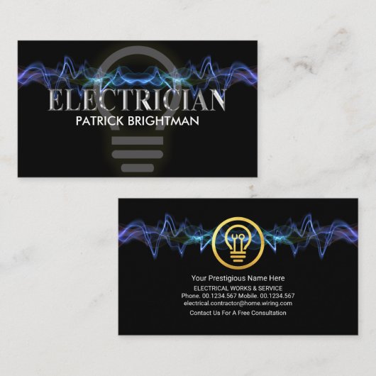 Blitzkraftantrieb Visitenkarte (Vorne/Hinten)