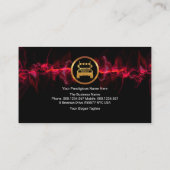 Blitzkraftwagen zum Mieten Visitenkarte (Rückseite)