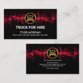 Blitzkraftwagen zum Mieten Visitenkarte (Vorne/Hinten)