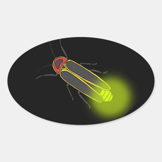 Blitzleuchte Ovaler Aufkleber (Vorderseite)
