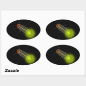 Blitzleuchte Ovaler Aufkleber (Blatt)