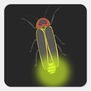 Blitzleuchte Quadratischer Aufkleber