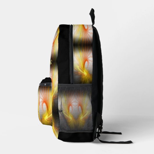 Blitzlicht abstrakt - cooles Fraktal, personalisie Bedruckter Rucksack (Rechts)