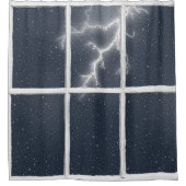 Blitzlicht im Fenster Duschvorhang (Vorderseite)