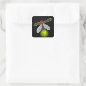 Blitzlicht Quadratischer Aufkleber (Tasche)