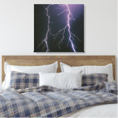 Blitzlicht von Wolke zu Boden aus einem sich abspa Leinwanddruck (Insitu (Schlafzimmer))