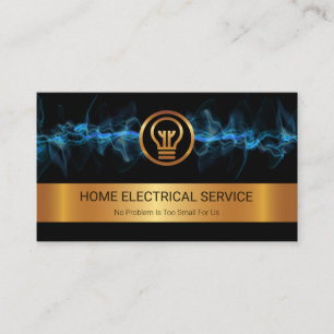 Blitzlichter-Elektriker aus Gold Stripe Blue Visitenkarte