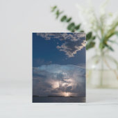 Blitzlichtzelle und Vollmond Postkarte (Stehend Vorderseite)