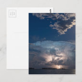 Blitzlichtzelle und Vollmond Postkarte (Vorne/Hinten)