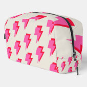 Blitzrosa Hintergrund Y2K Muster Waschbeutel (Rechte Ecke)