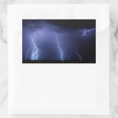 Blitzschlag 3 rechteckiger aufkleber (Tasche)