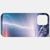 Blitzschlag an der Wassermonogramm Case-Mate iPhone Hülle (Rückseite (Horizontal))