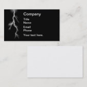 Blitzschlag auf Schwarz Visitenkarte (Vorne/Hinten)