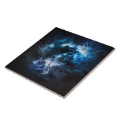 Blitzschlag auf schwarze Wolke Hintergrund Landsch Fliese (Seite)