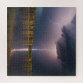 Blitzschlag auf See im Fallpapiergewicht Puzzle (Horizontal)