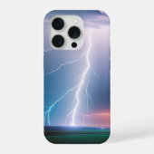 Blitzschlag auf Wasser iPhone Hülle (Rückseite)