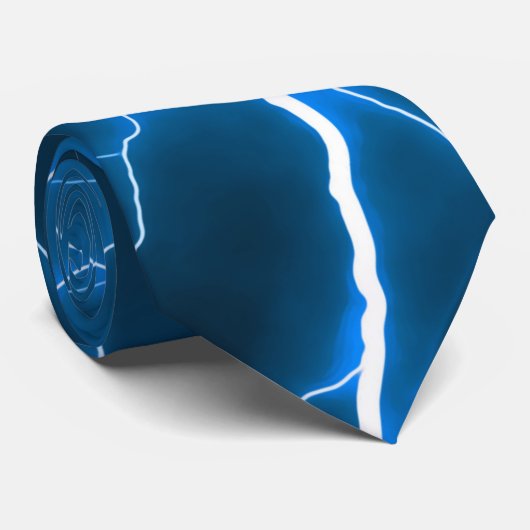 Blitzschlag - blau krawatte (Gerollt)