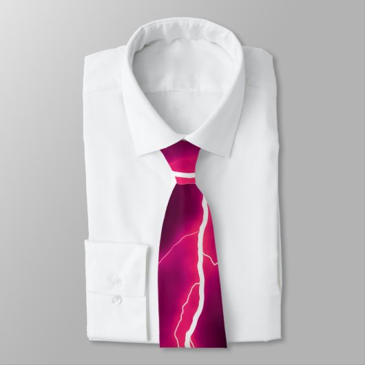 Blitzschlag - Deep Pink Neck Tie Krawatte (Gebunden)
