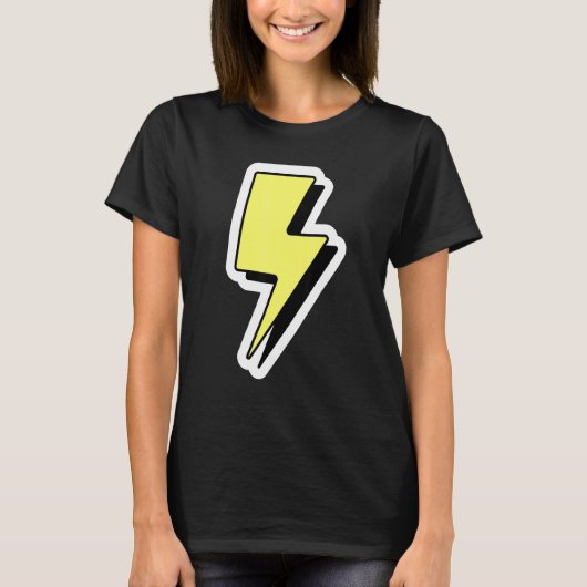 Blitzschlag Donnerwetter Blitzbol T-Shirt (Vorderseite)