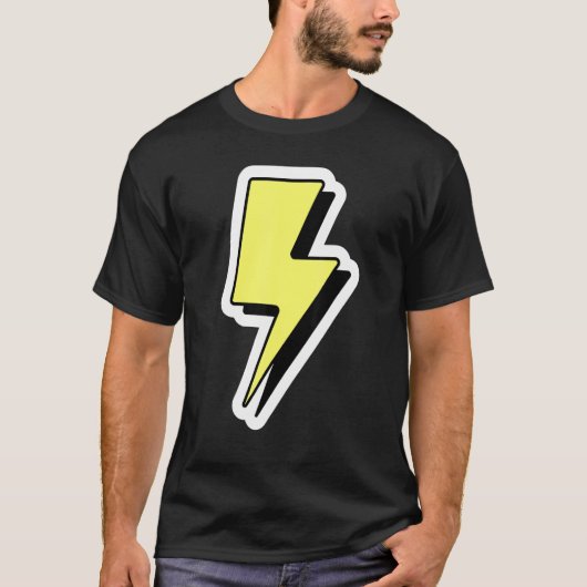 Blitzschlag Donnerwetter Blitzbol T-Shirt (Vorderseite)