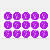 Blitzschlag Etiketten (Blatt)