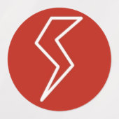 Blitzschlag Etiketten (Design 1)