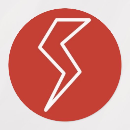 Blitzschlag Etiketten (Design 1)