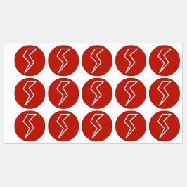 Blitzschlag Etiketten