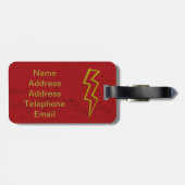 Blitzschlag Gepäckanhänger (Rückseite horizontal)