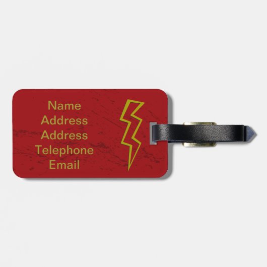 Blitzschlag Gepäckanhänger (Rückseite horizontal)