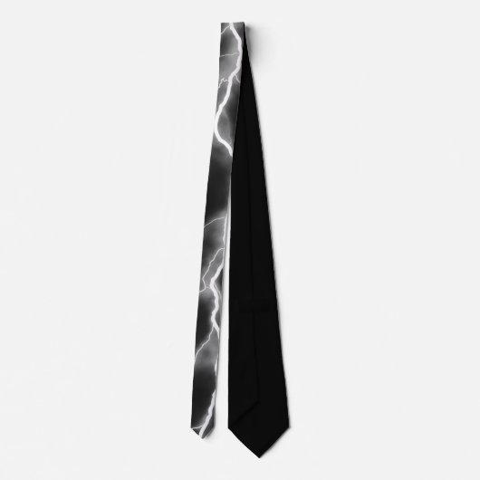 Blitzschlag - Grauer Neck Tie Krawatte (Rückseite)